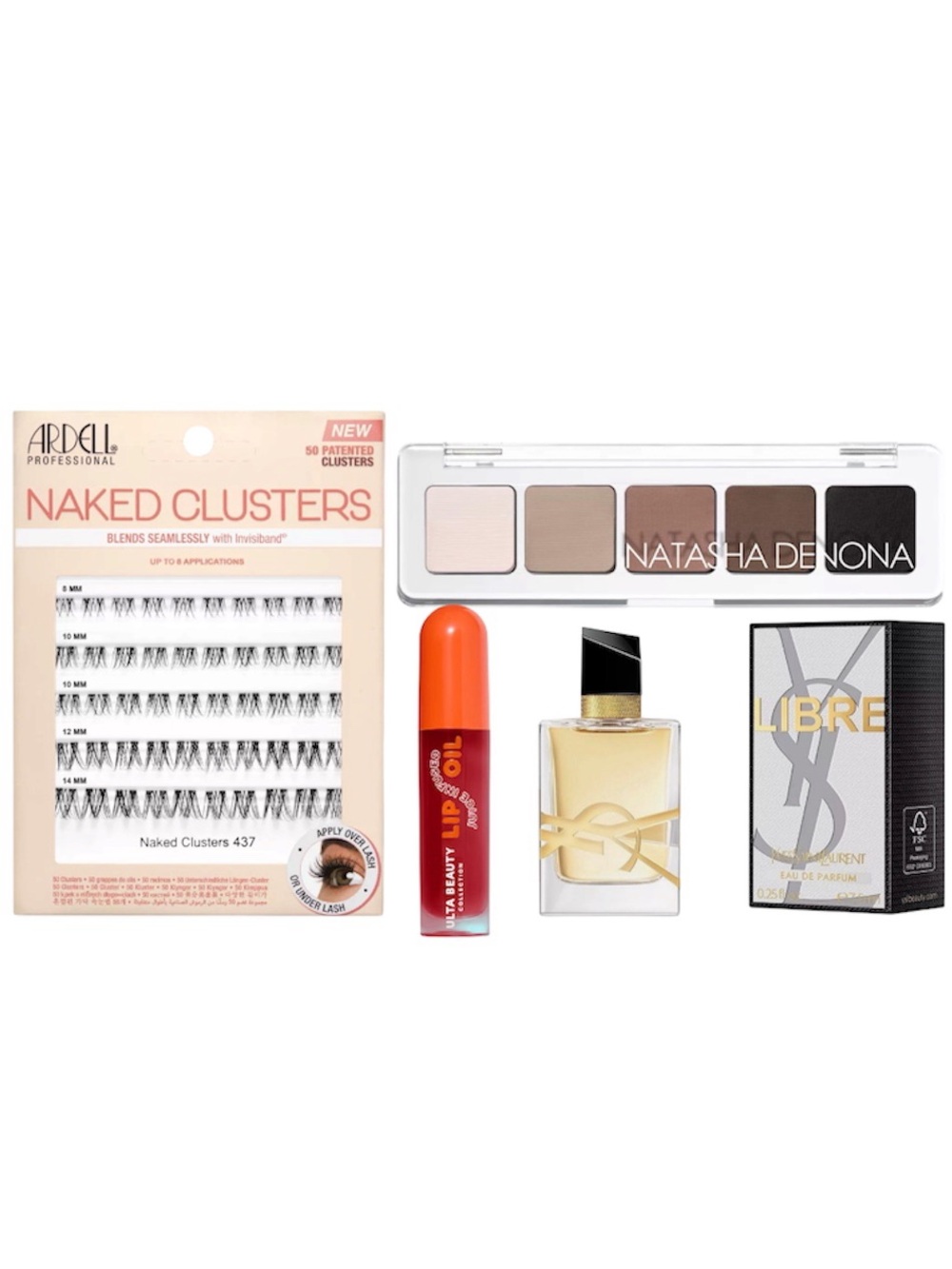 Natasha Denona Neutral Brown Eyeshadow Mini Palette with Ardell Naked Clusters
